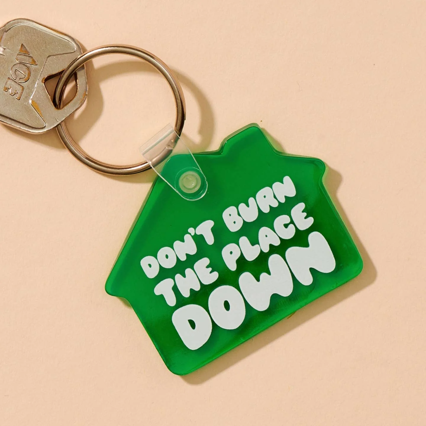 Don't Burn the Place Down Keychain - Image 2