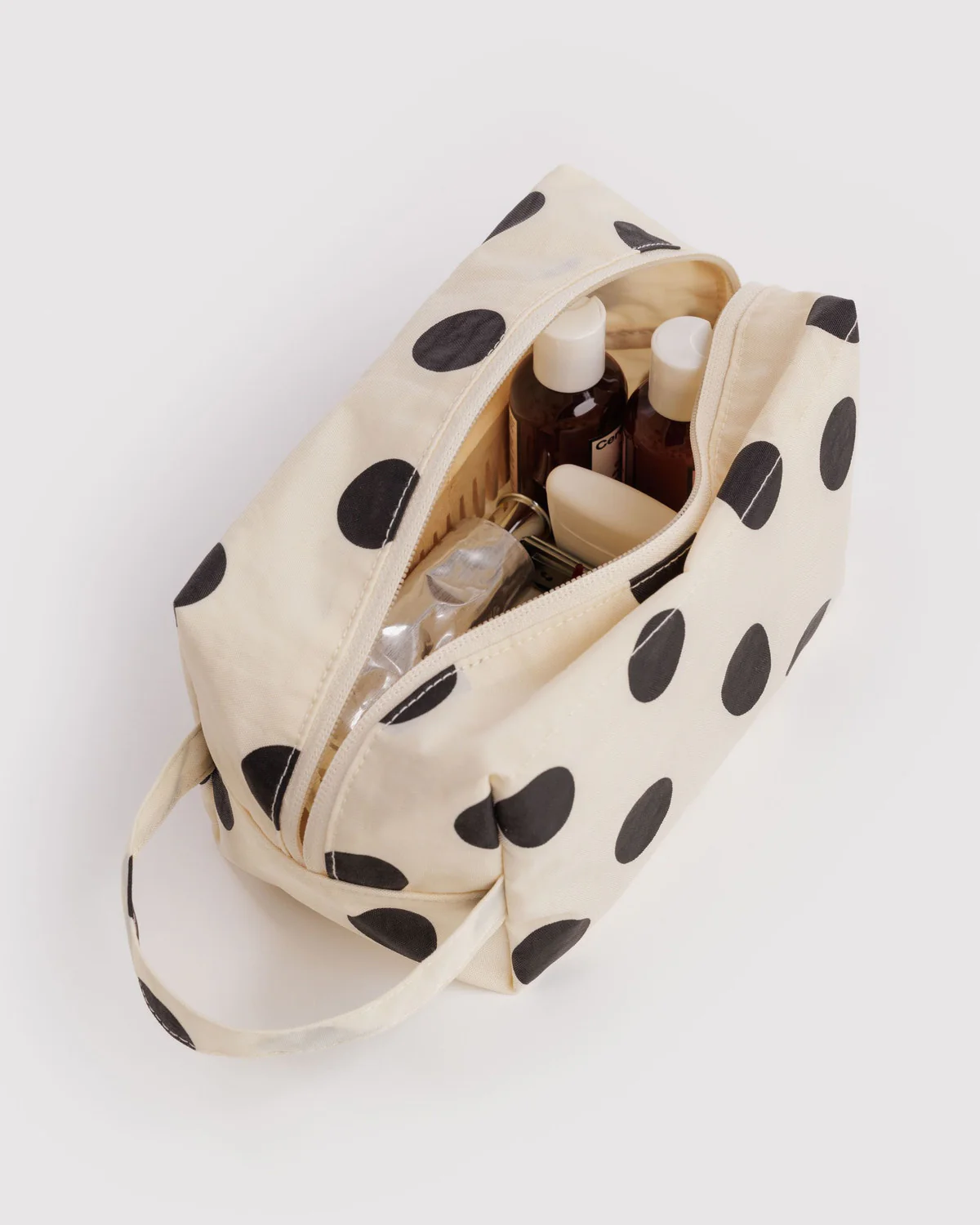 Dopp Kit - Cream and Black Polka Dot - Image 2