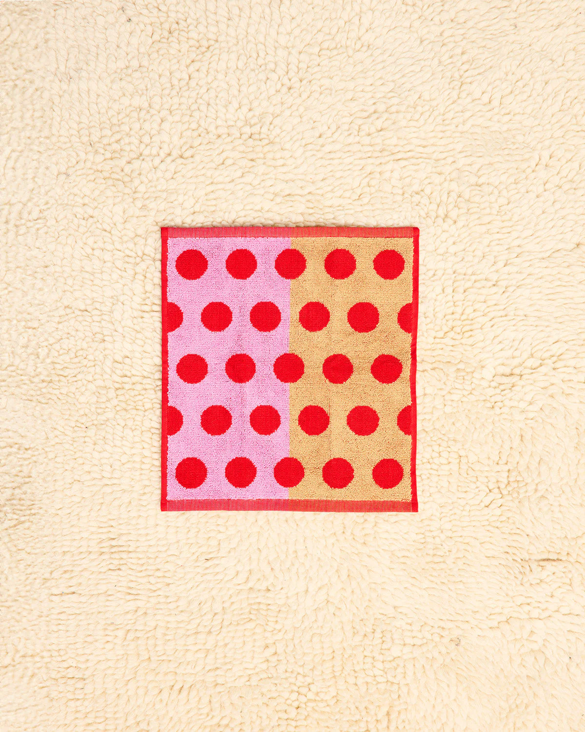 Dot Towels Washcloth - Red Dot - Image 2
