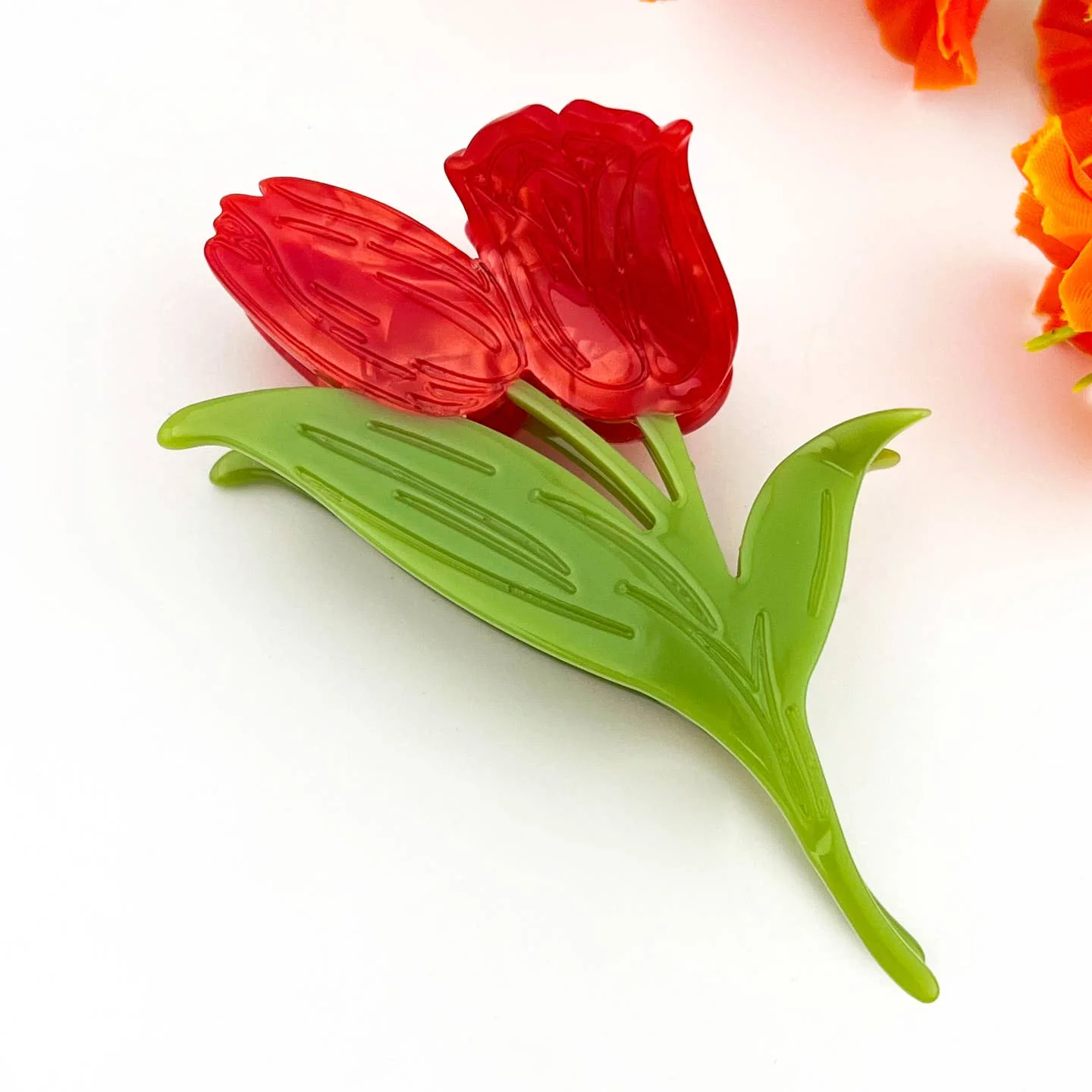 Double Tulip Hair Claw Clip
