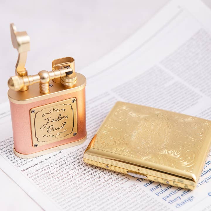 Elegant Qui'd Cigarette Case - Gold - Image 2