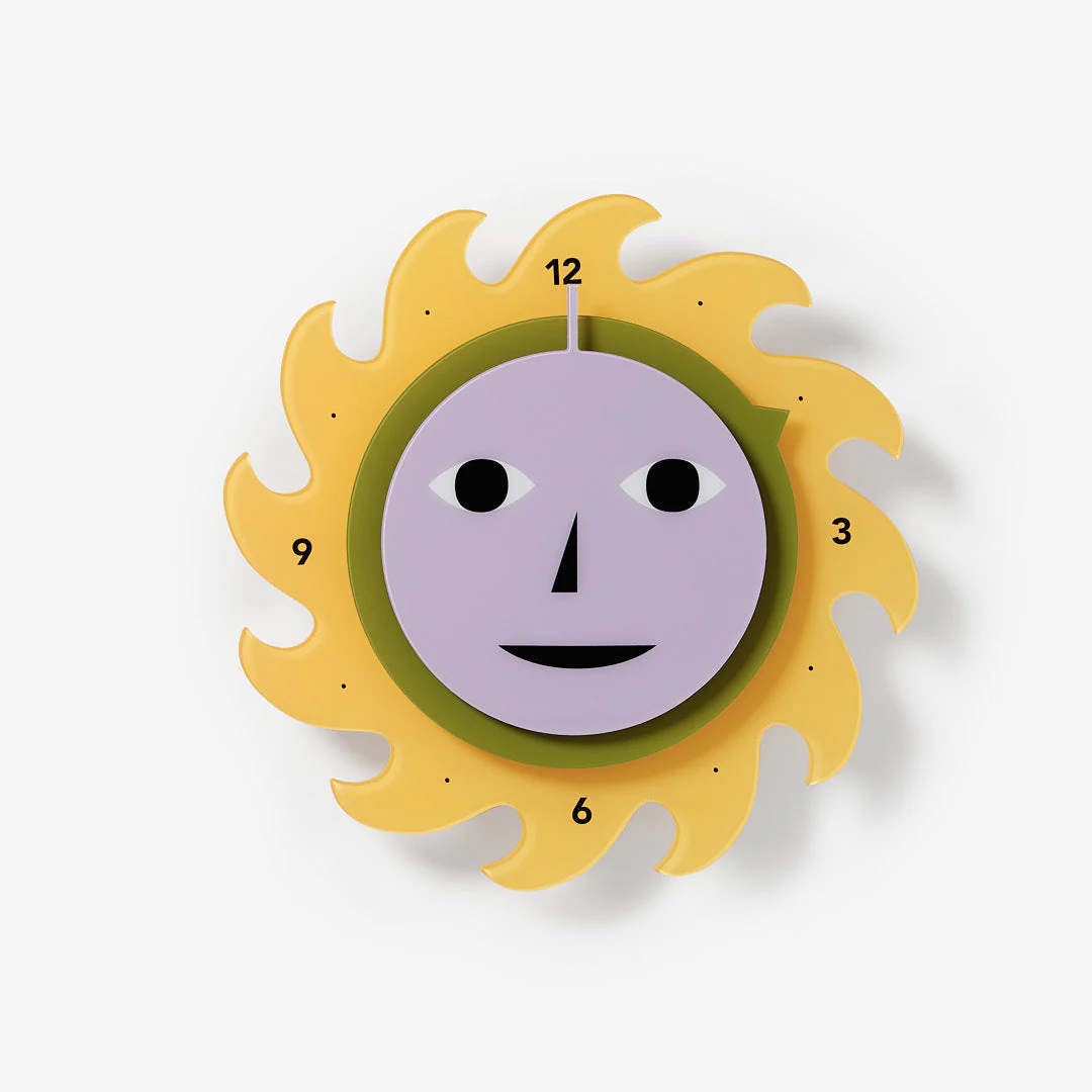 Everybody Clock - Yellow/Green/Purple