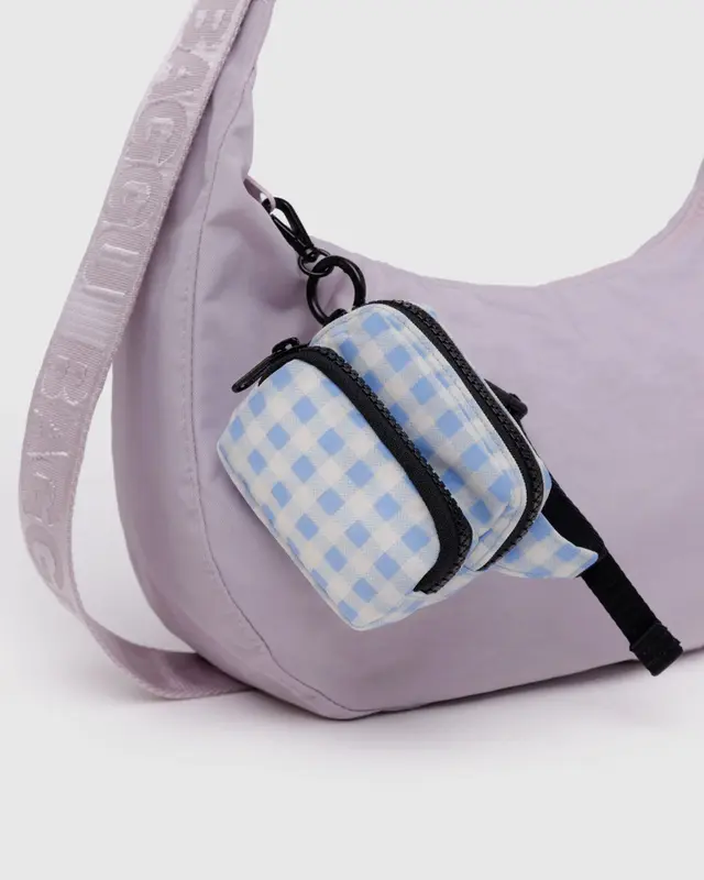 Fanny Pack Charm - Light Blue Gingham - Image 2