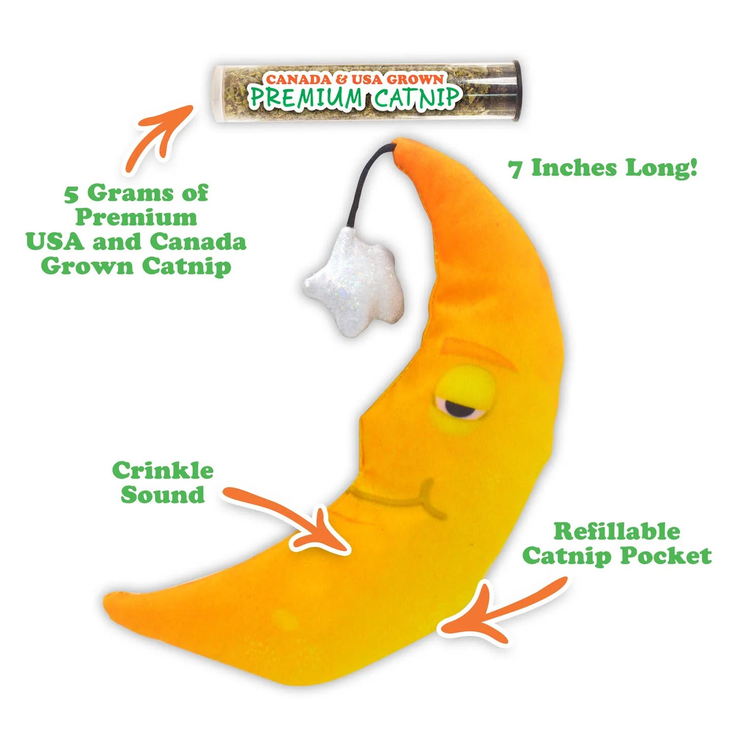 Meowijuana Get Hung Moon & Stars Cat Toy - Image 2