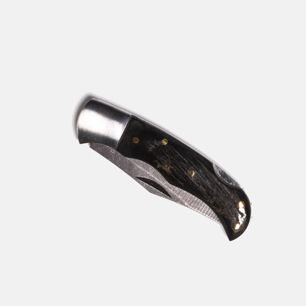 Large Ox-horn Inlay Folding Knife - Image 2