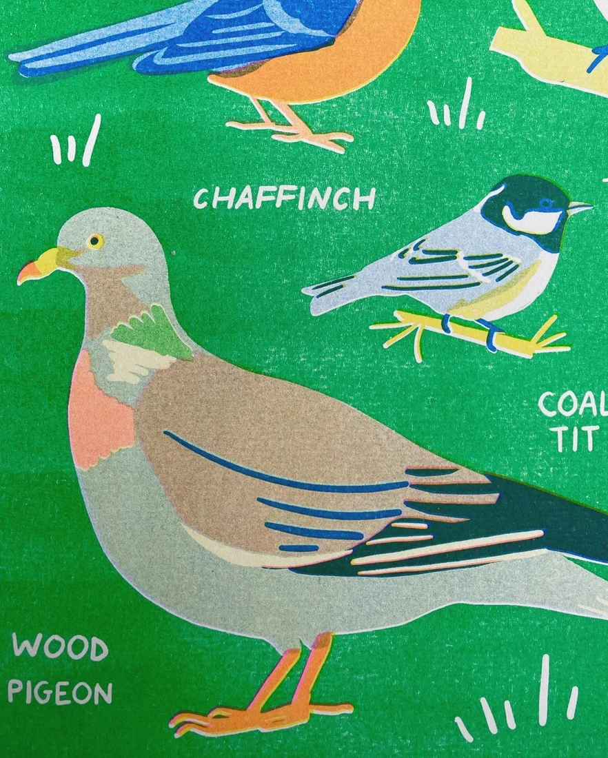 Garden Bird Riso Print - Image 3