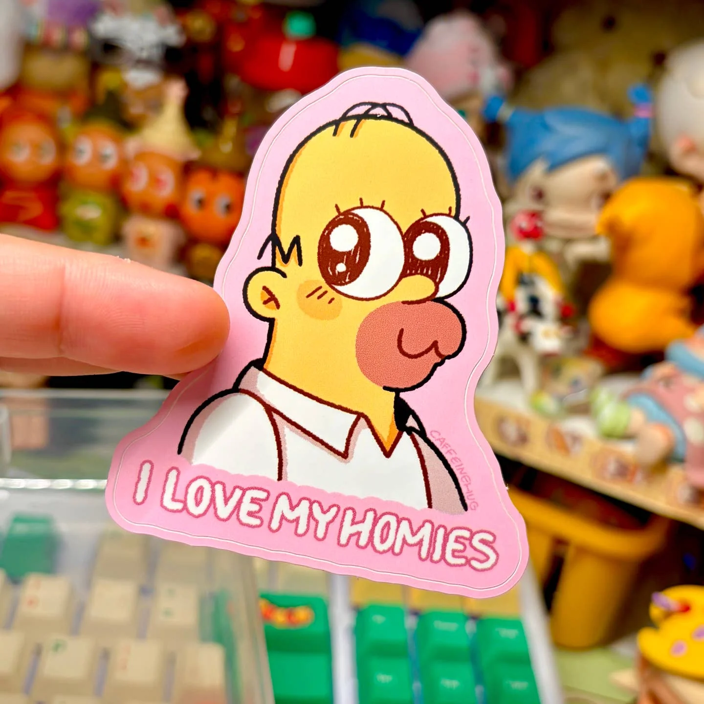 I Love My Homies Homer Simpson Sticker