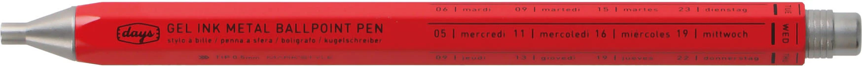 Gel Metal Ballpoint Pen - Red