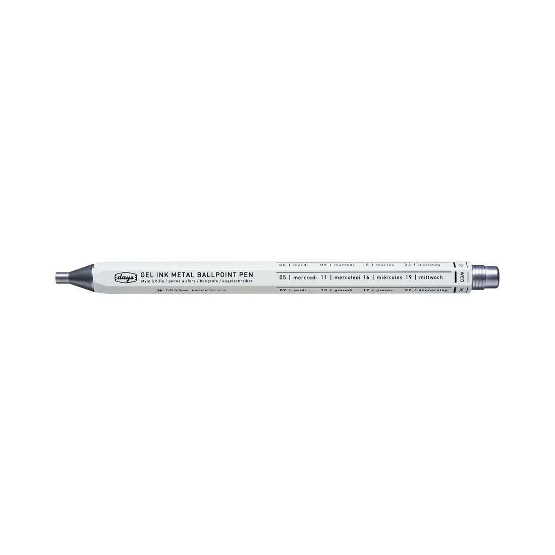 Gel Metal Ballpoint Pen - White