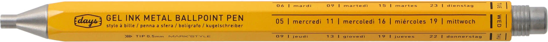Gel Metal Ballpoint Pen - Yellow