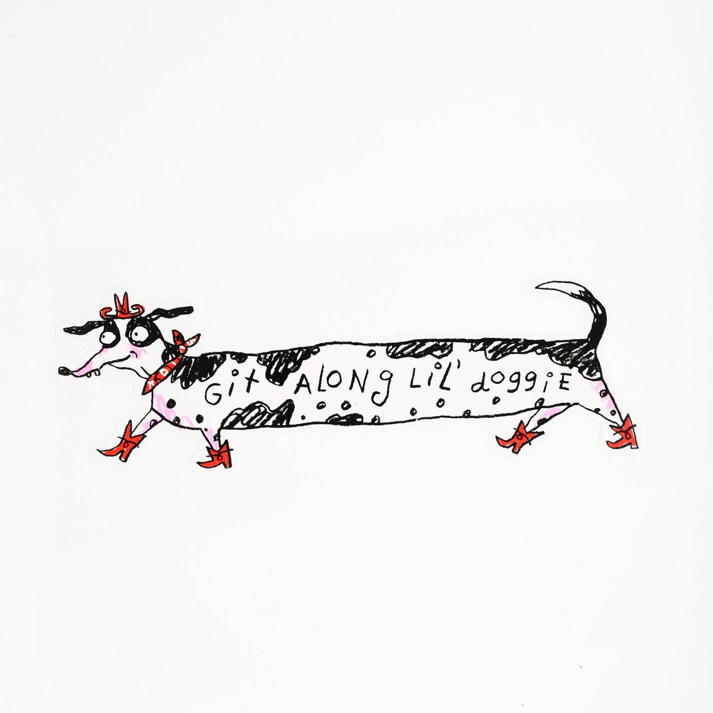Git Along Doggie Bumper Sticker