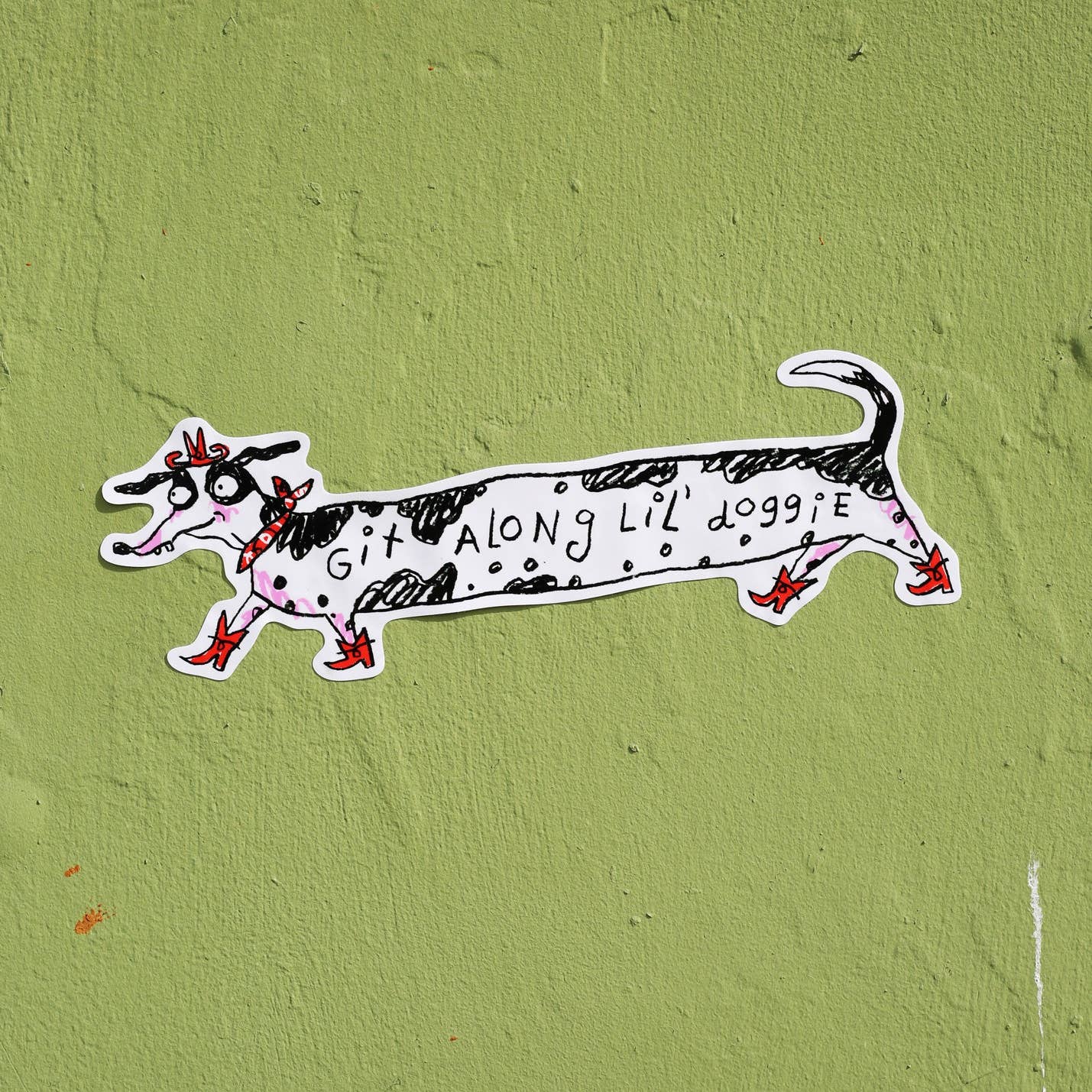 Git Along Doggie Bumper Sticker - Image 3
