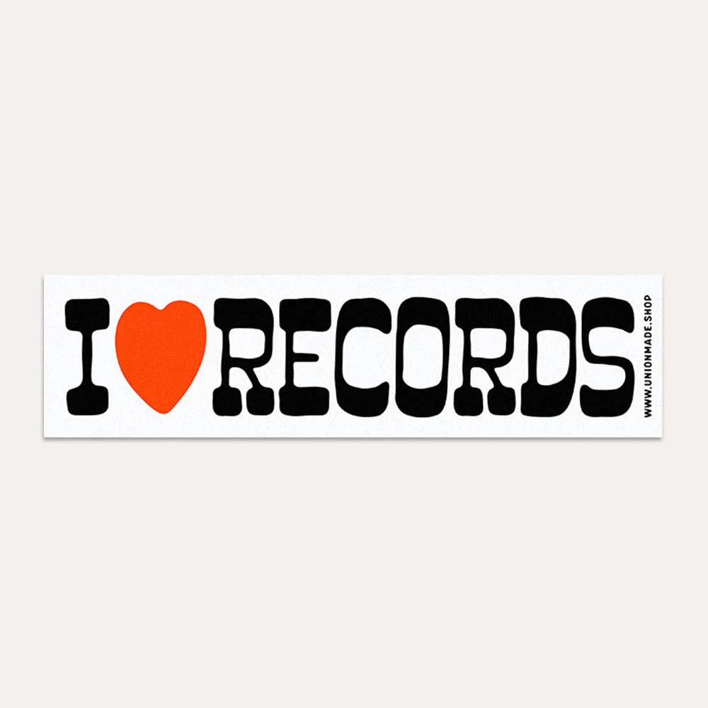I Love Records Bumper Sticker