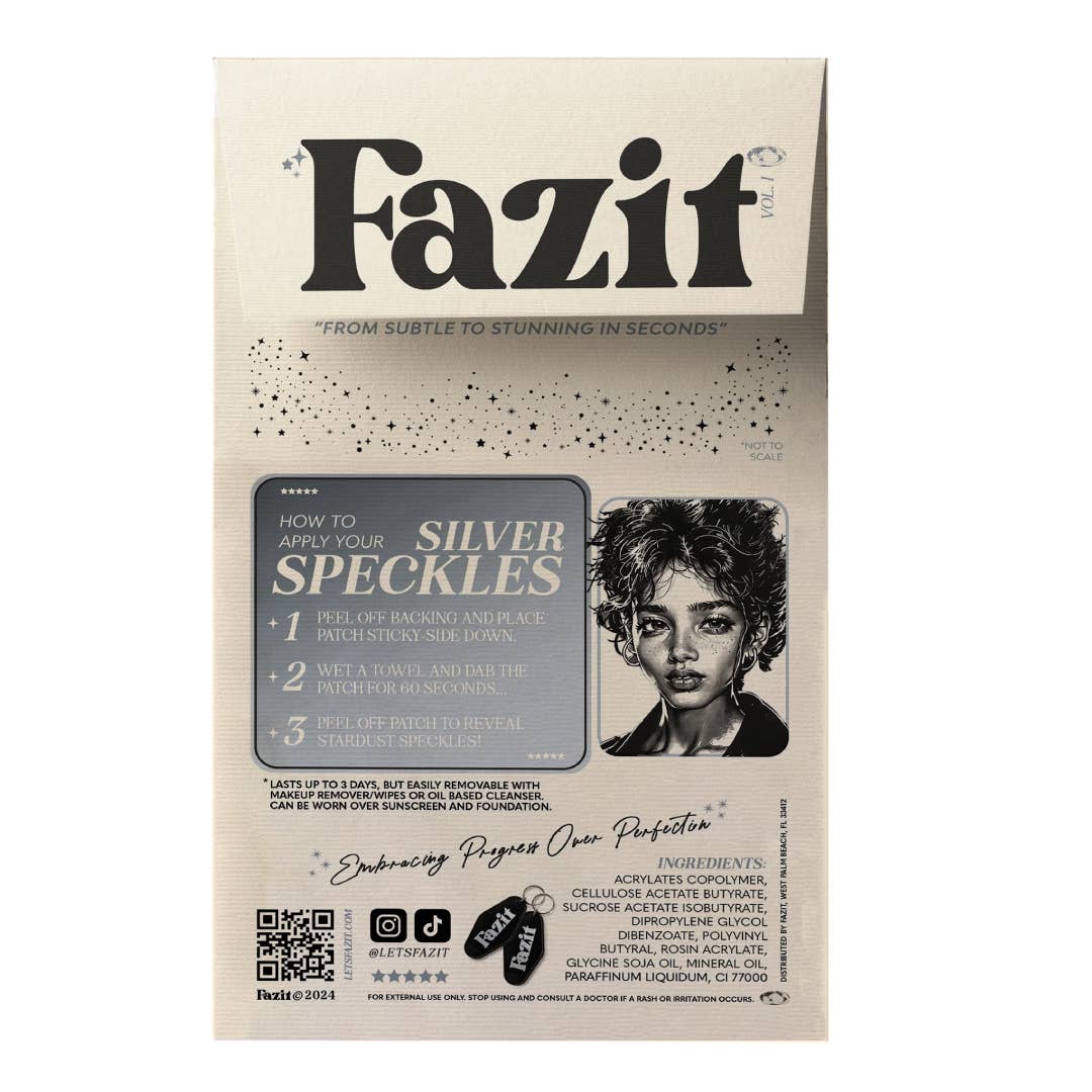 Silver Glitter Freckles Makeup Patches - Image 2