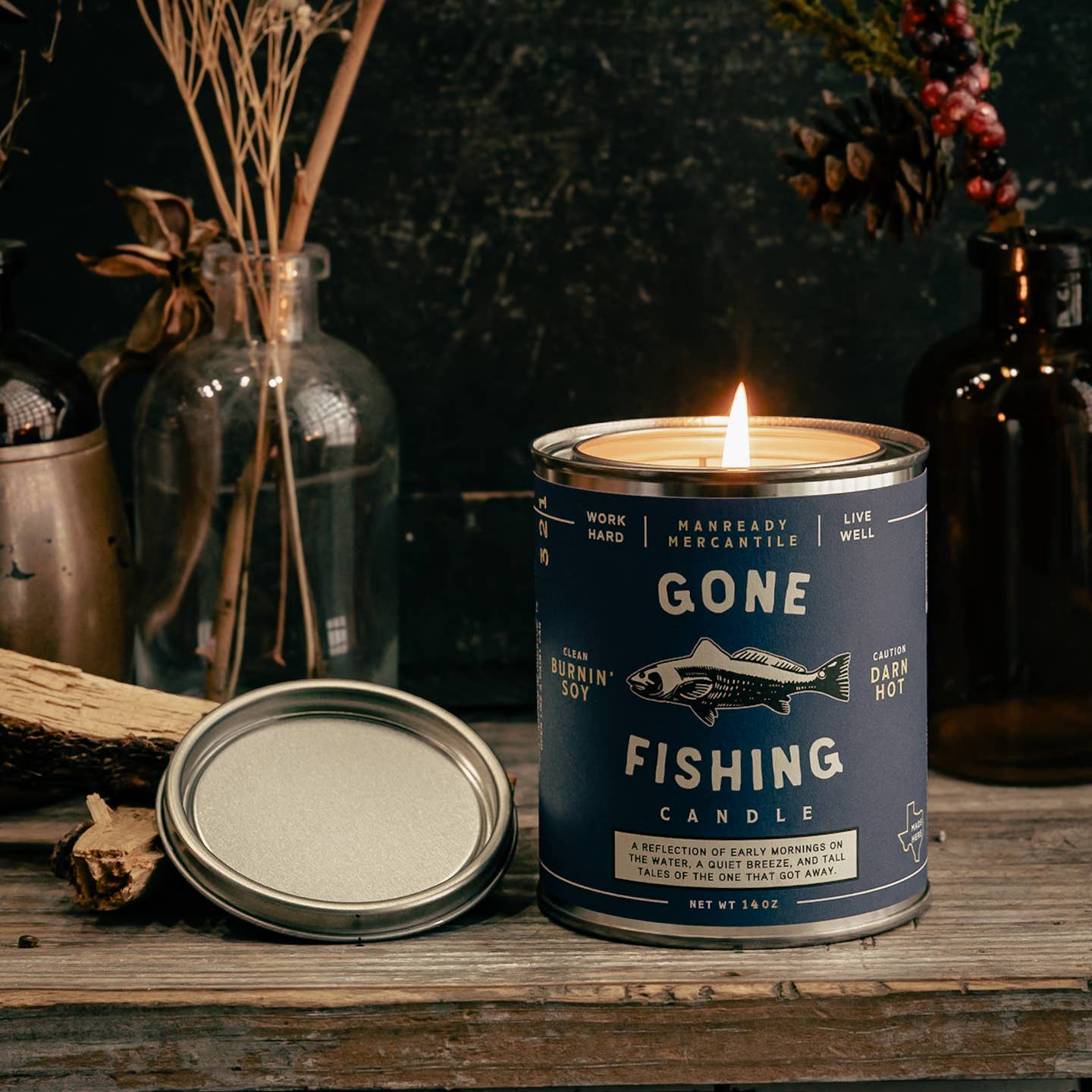 Gone Fishing Candle - Image 2