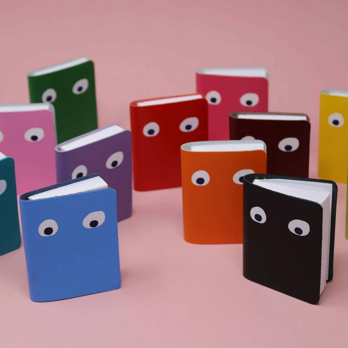 Googly Eye Mini Leather Notebook - Cornflower - Image 3