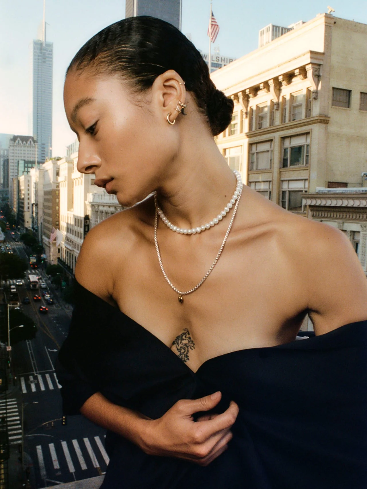 Gordita Necklace in Mixed Metals - Image 2