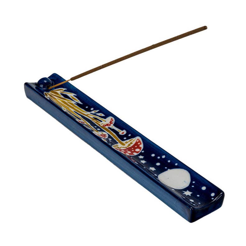 Handpainted Ceramic Incense Holder - Toadstool