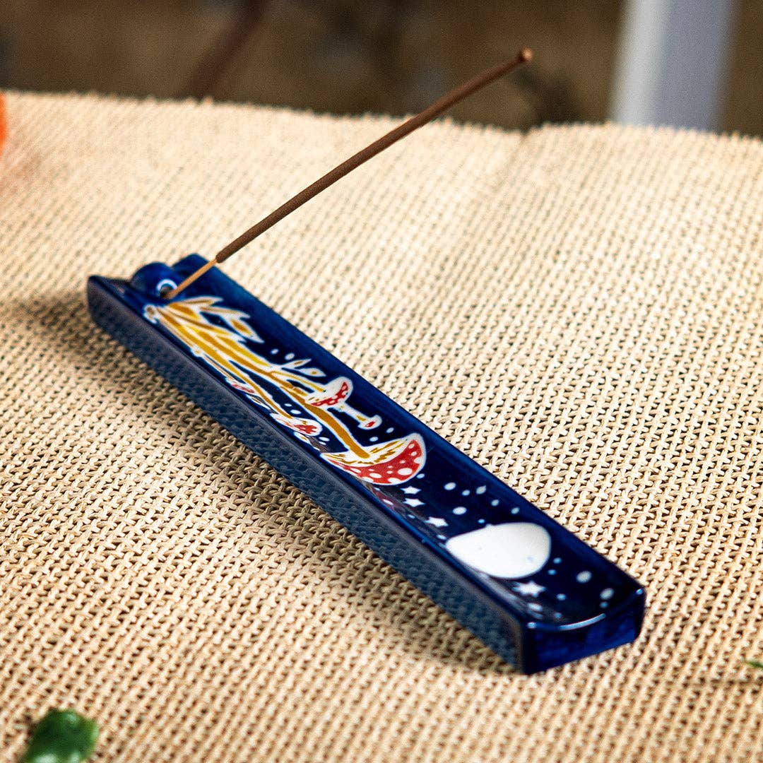 Handpainted Ceramic Incense Holder - Toadstool - Image 5