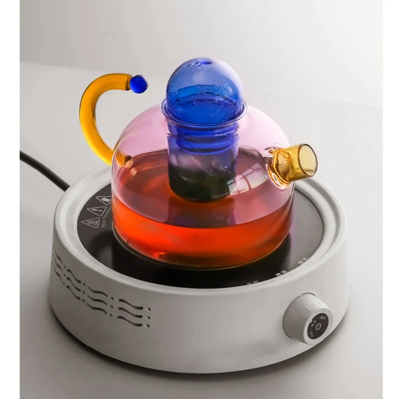 Heat Resistant Glass Teapot - Pink - Image 2