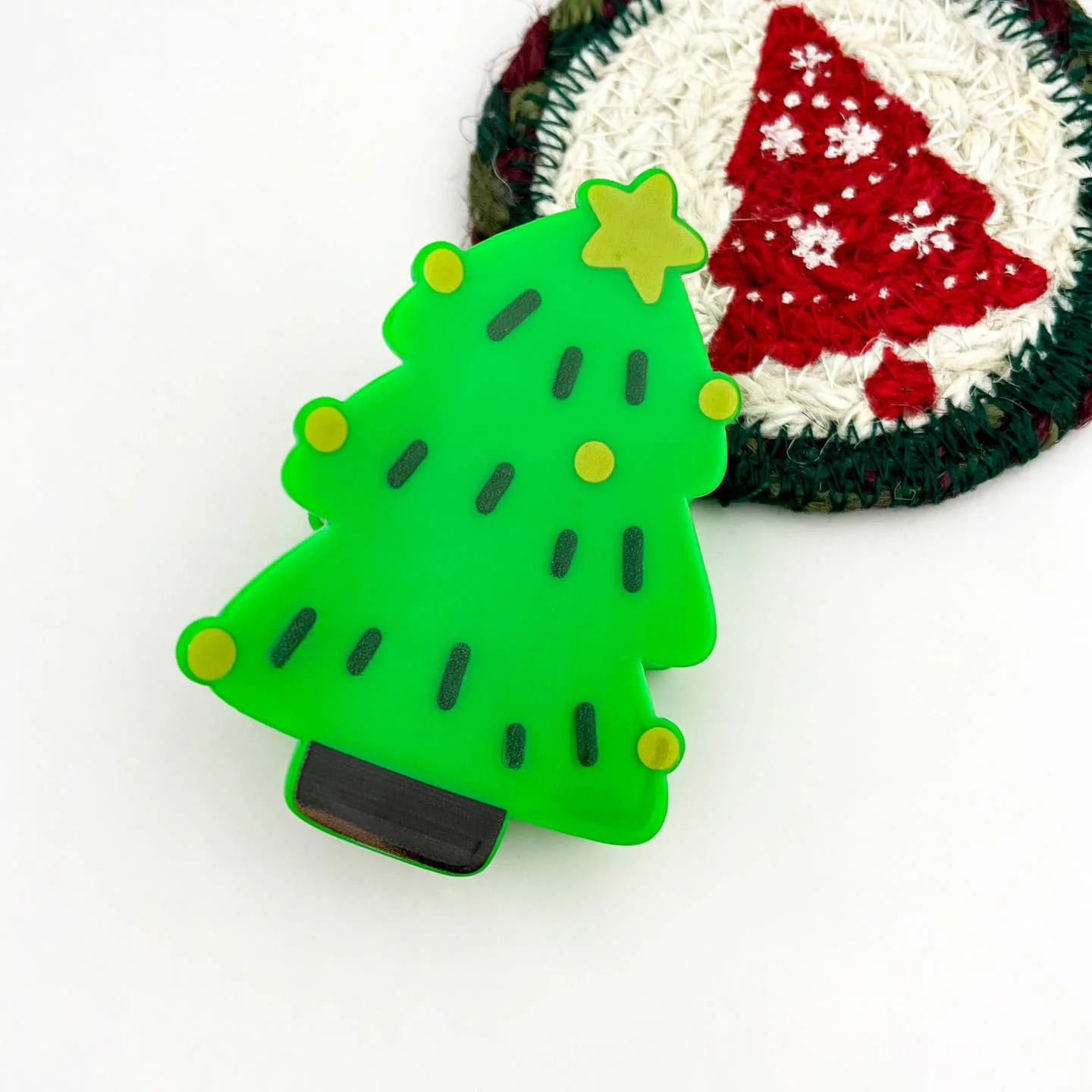Holiday Tree Hair Claw