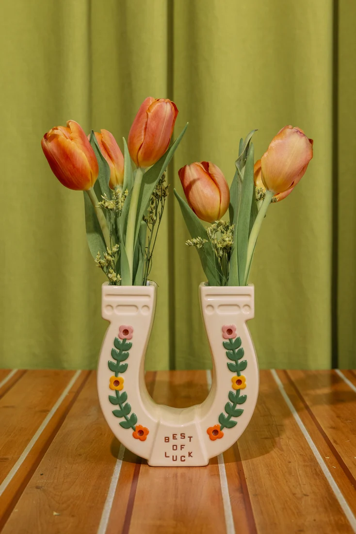 Horseshoe Ceramic Vase - Image 2