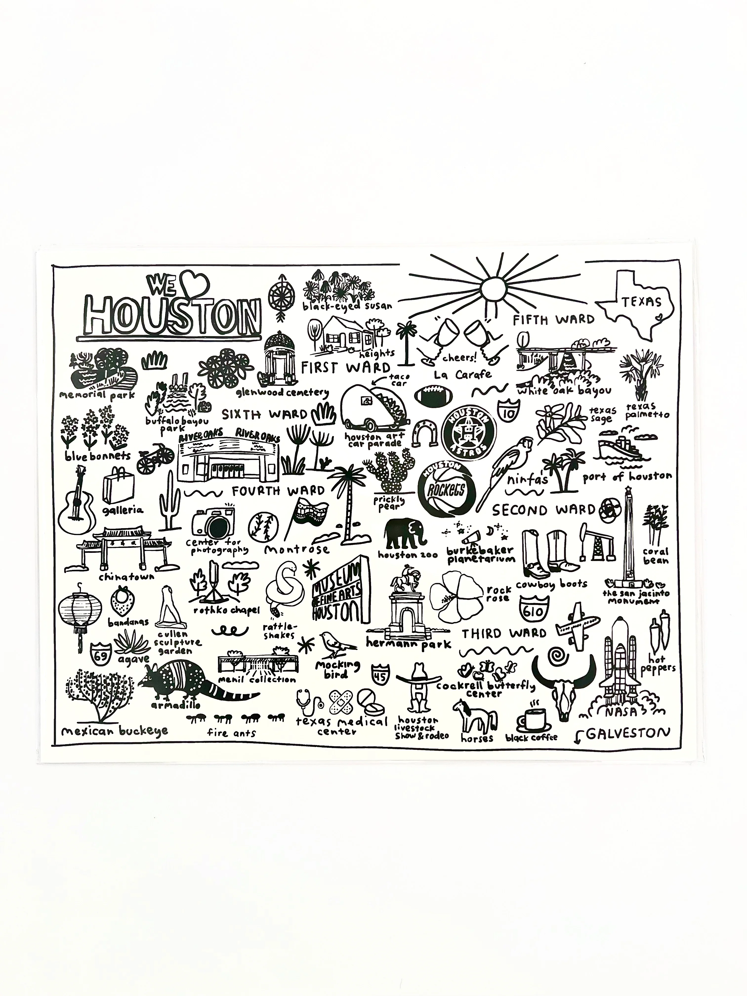 Houston Map Print