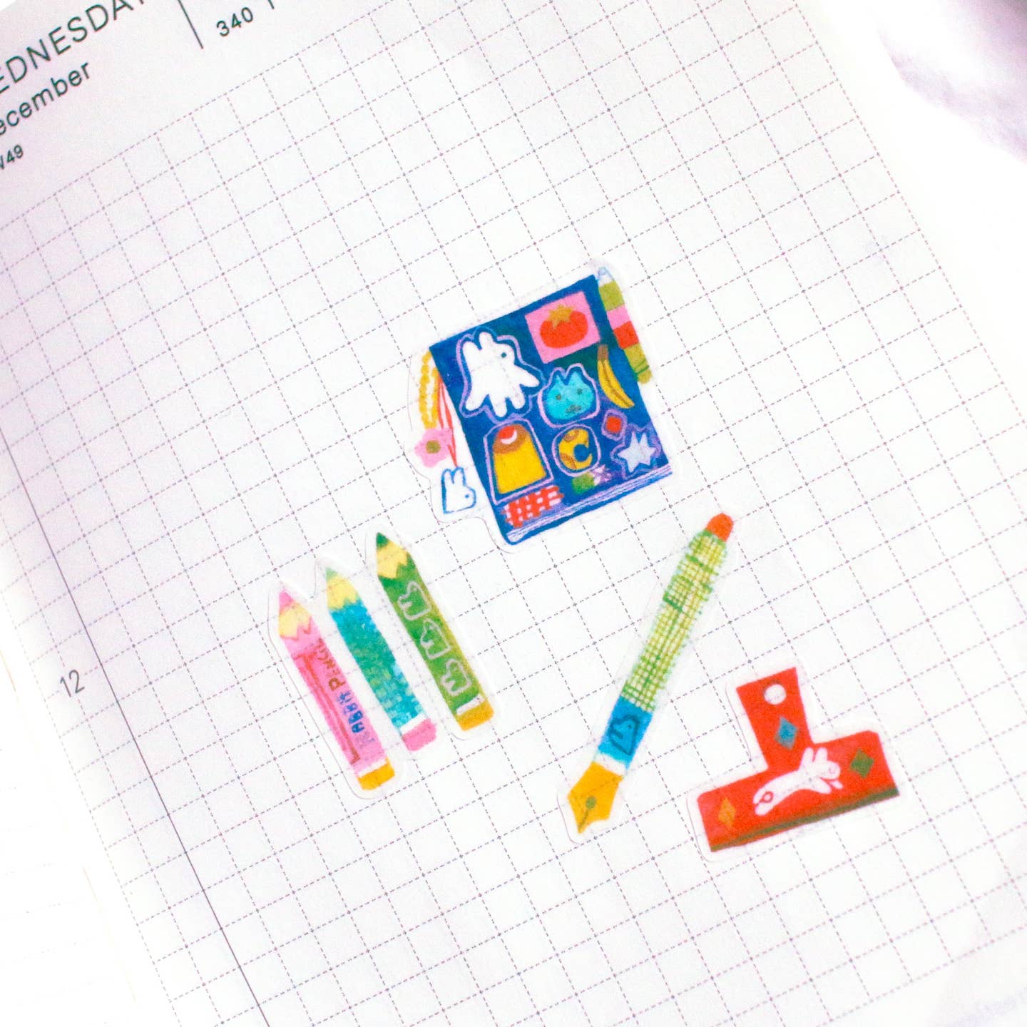 'I Love Stationery' Washi Sticker Sheet - Image 2