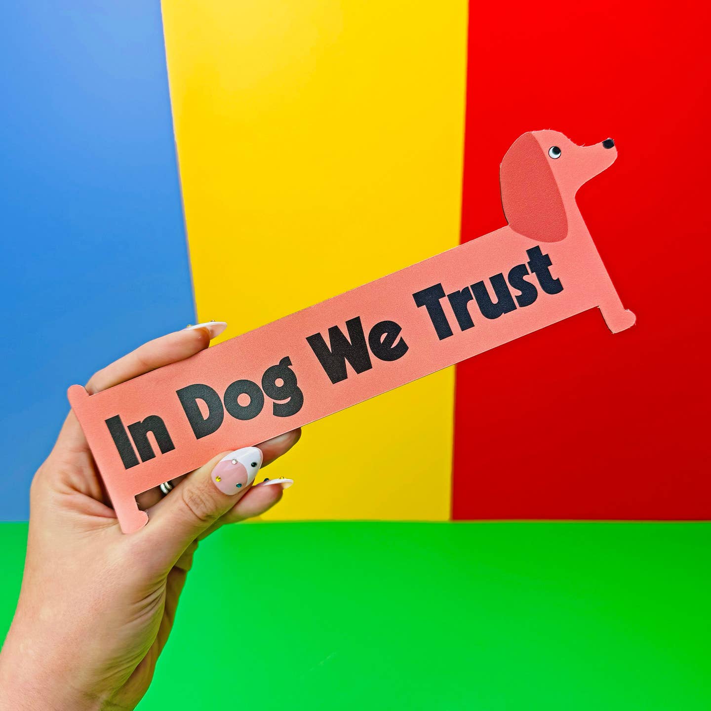 In Dog We Trust Car Magnet - Image 3
