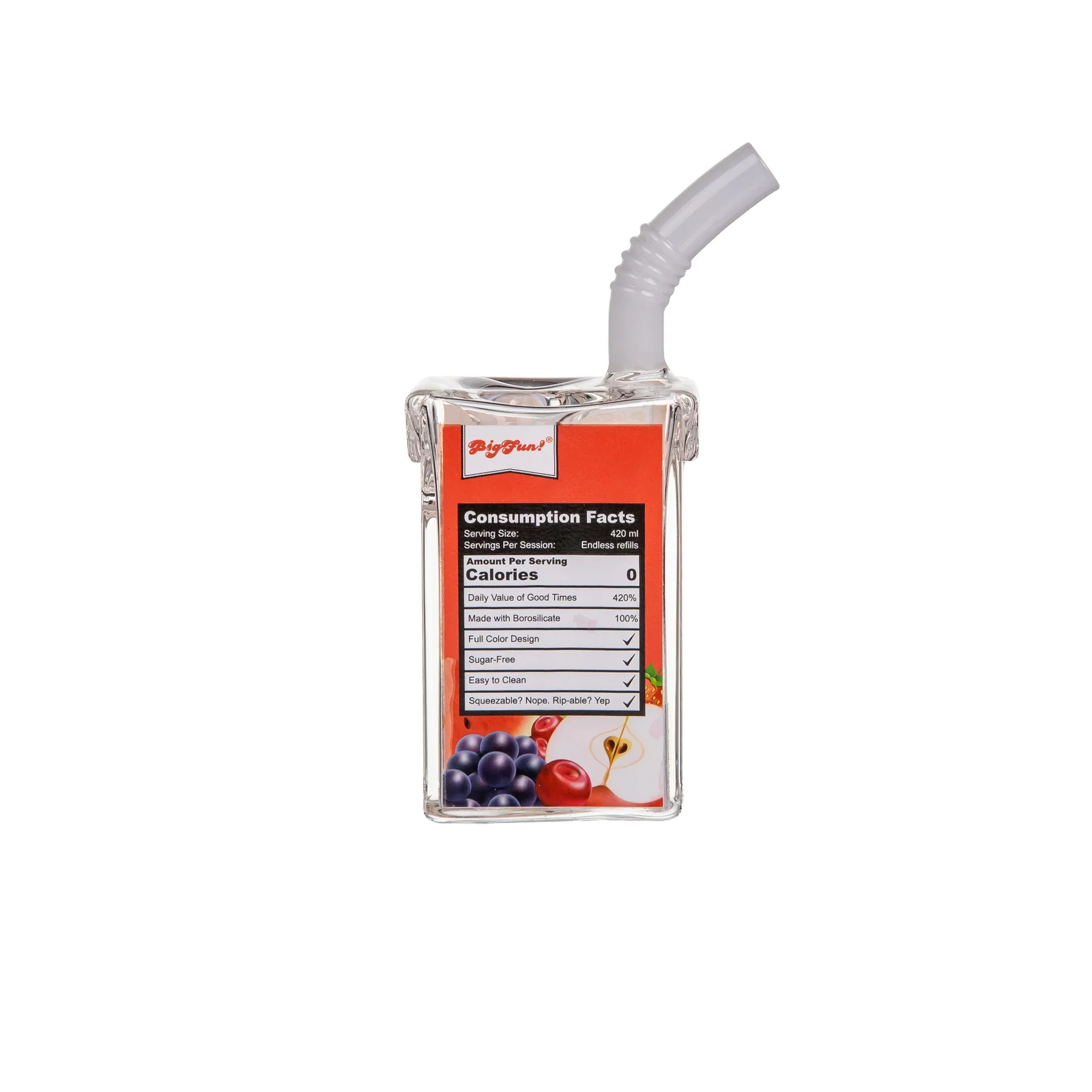 Juice Box Bubbler - Fruit Punch - Image 3