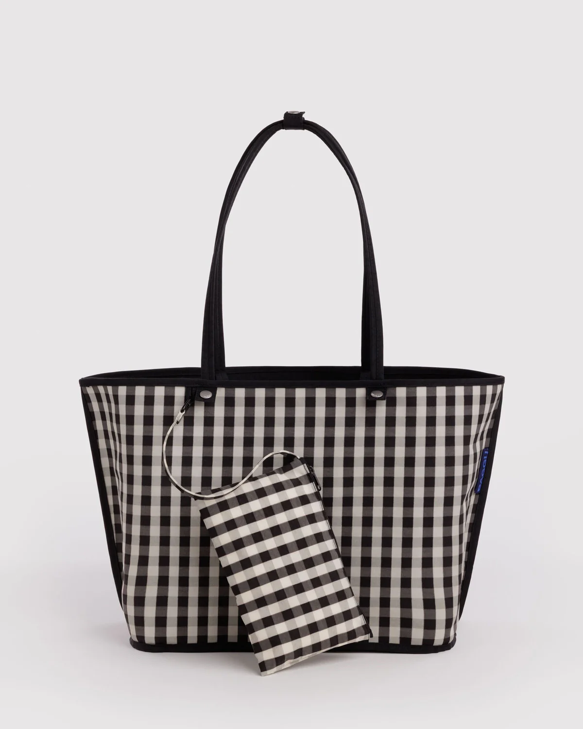 Large Nylon Reversible Tote - Black Mix - Image 2