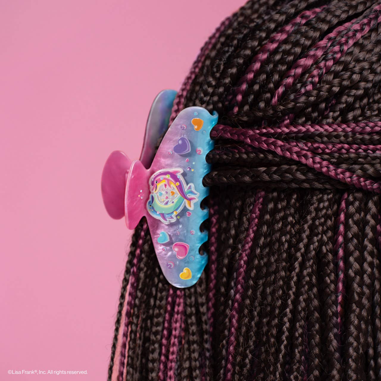 Lisa Frank X Kitsch Glitter Claw Clip - Dancing Dolphins™ - Image 3