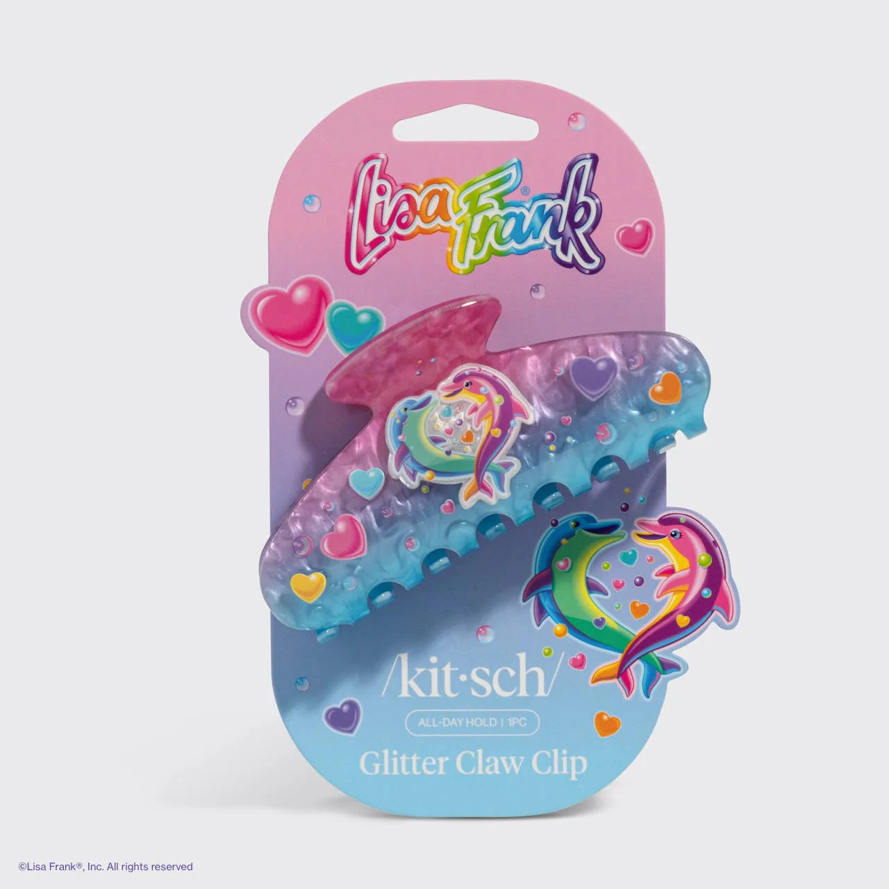 Lisa Frank X Kitsch Glitter Claw Clip - Dancing Dolphins™ - Image 5