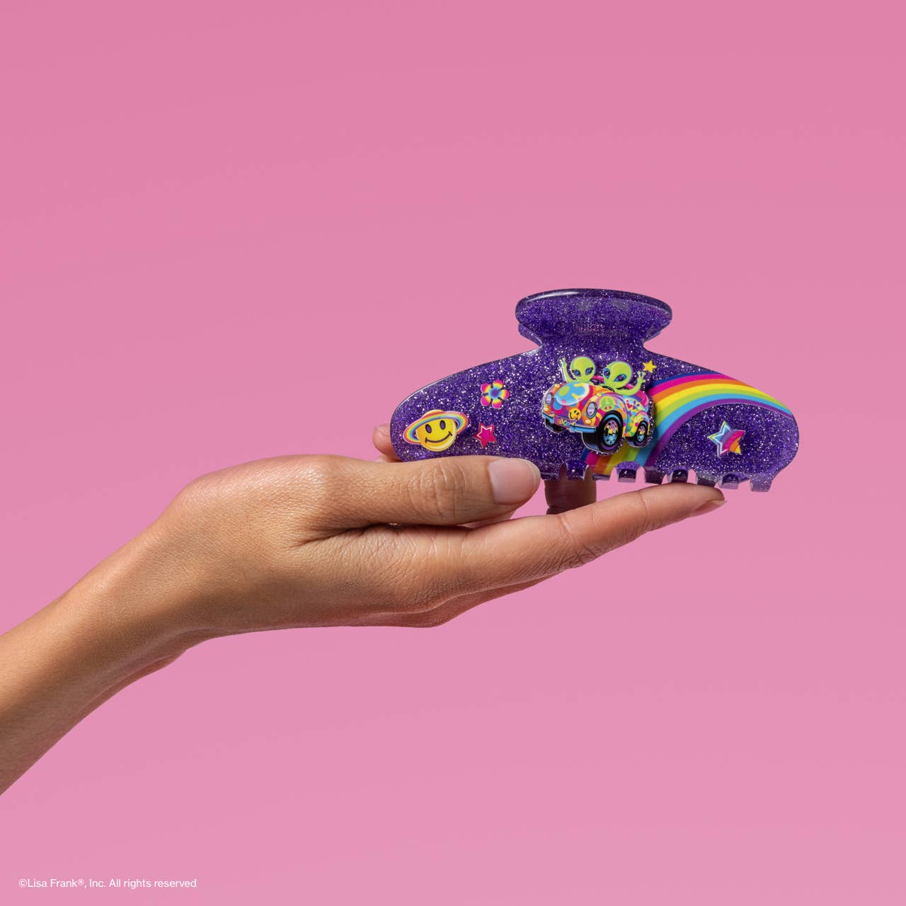 Lisa Frank X Kitsch Glitter Claw Clip in Zoomer™ & Zorbit™ - Image 6