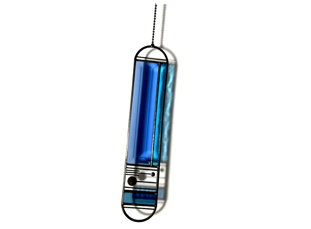 Long Meridian Suncatcher - Azure / Turquoise