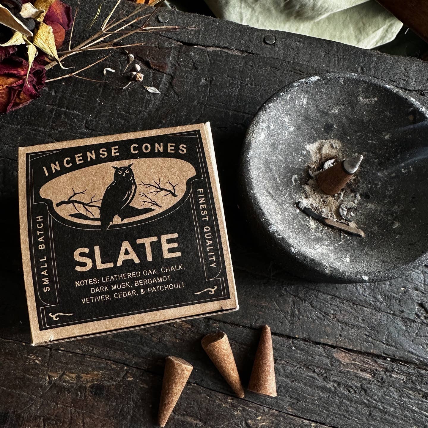 Slate Incense Cones