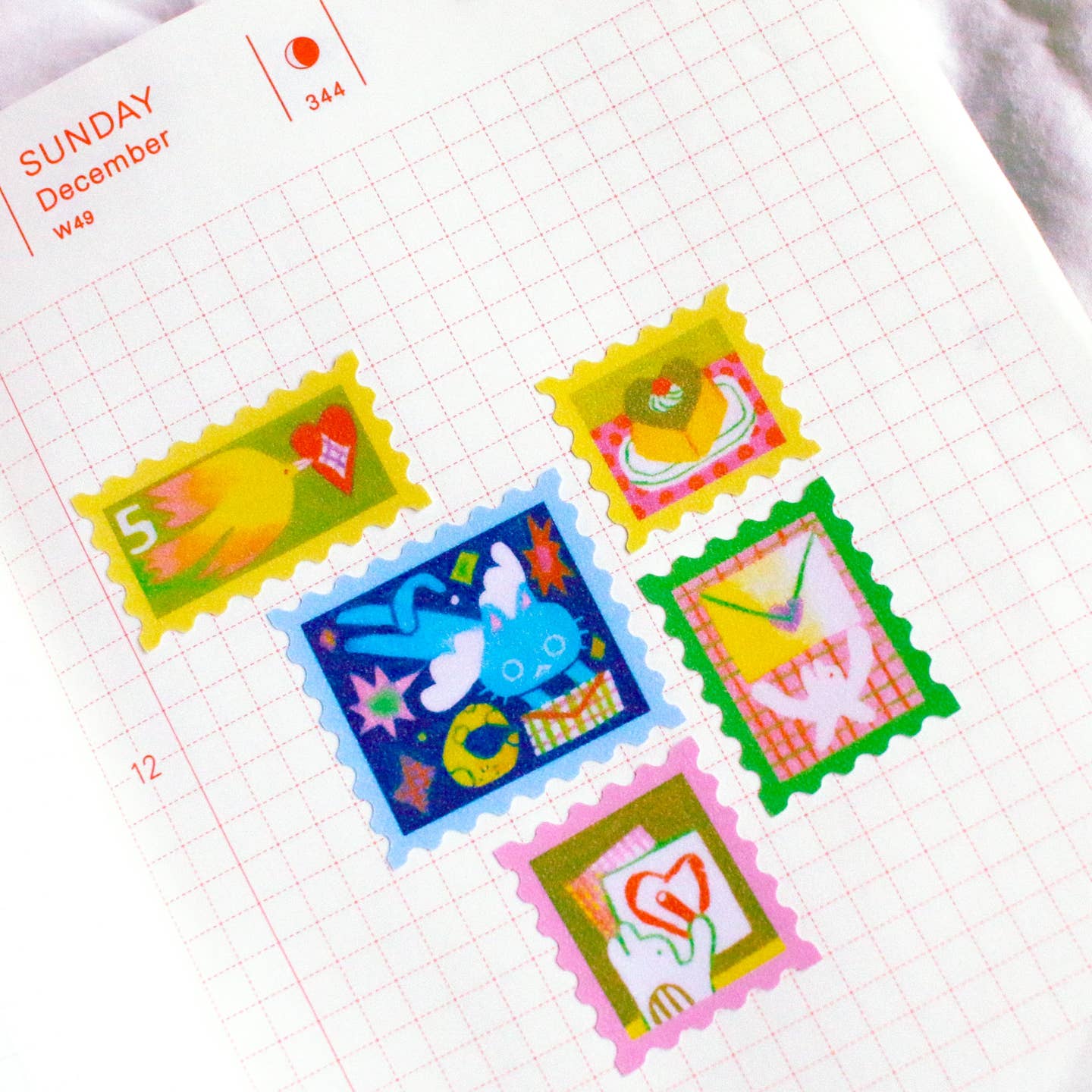 'Love Letter' A6 Frosted Glitter Sticker Sheet - Image 2