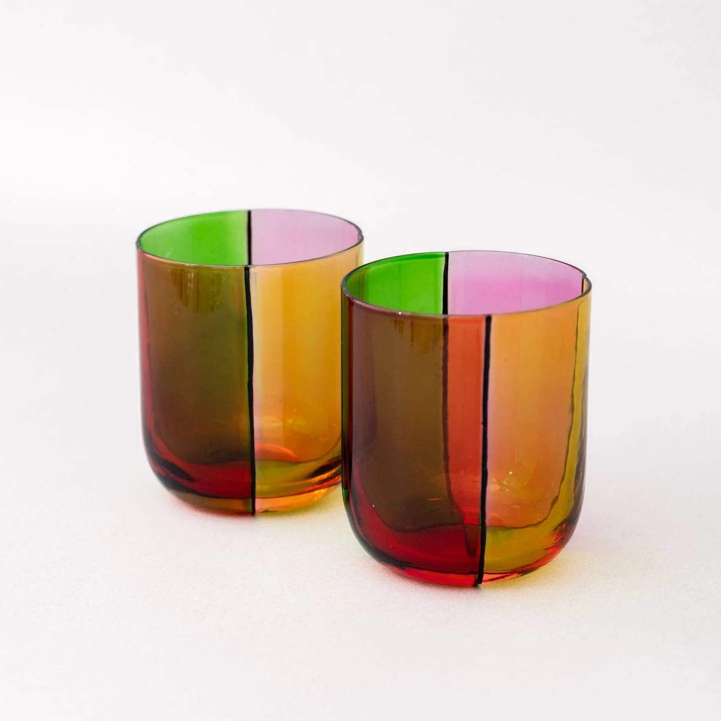 Low Ball Glasses - Colorblock - Image 3