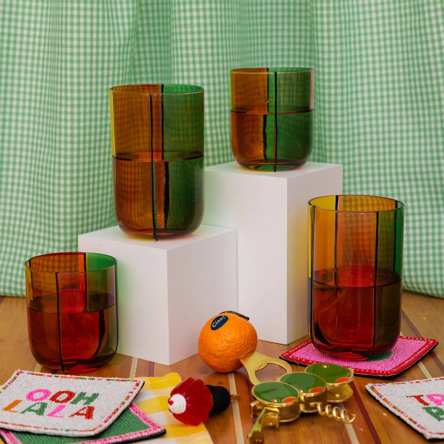 Low Ball Glasses - Colorblock - Image 4