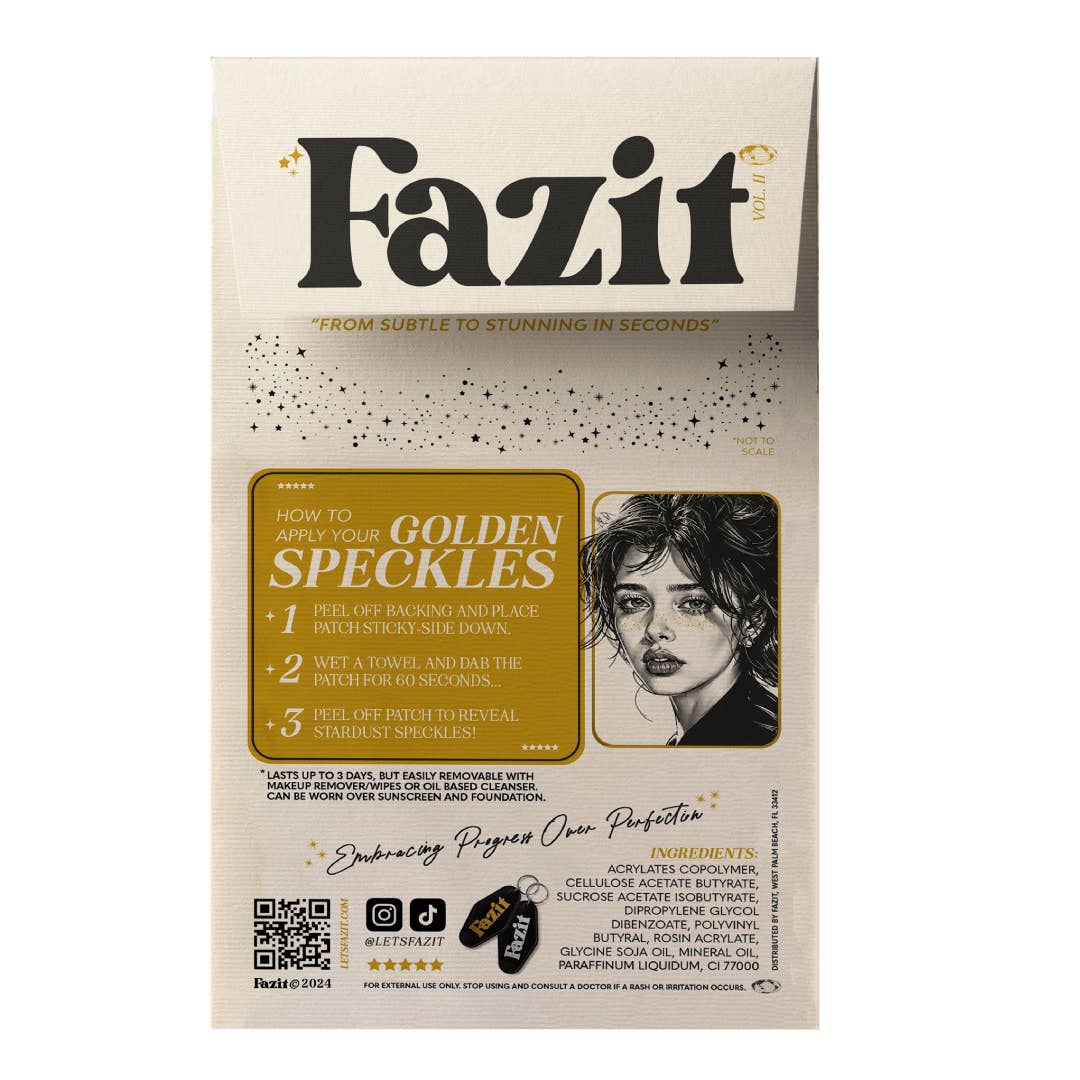 Gold Glitter Freckles Makeup Patches - Image 2