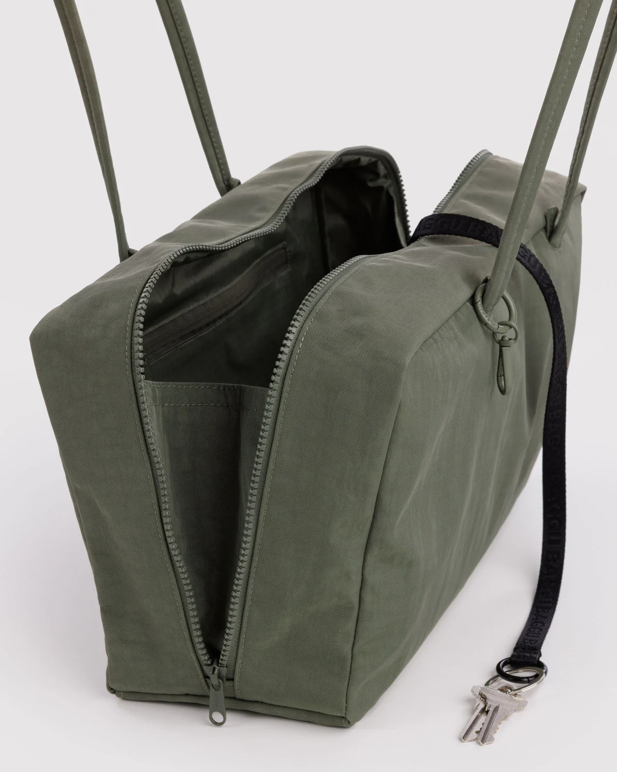Medium Nylon Bowler Bag - Caper - Image 4
