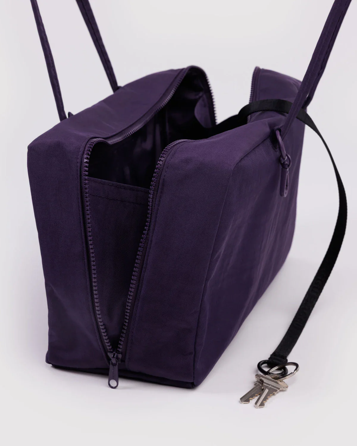 Medium Nylon Bowler Bag - Fig - Image 4