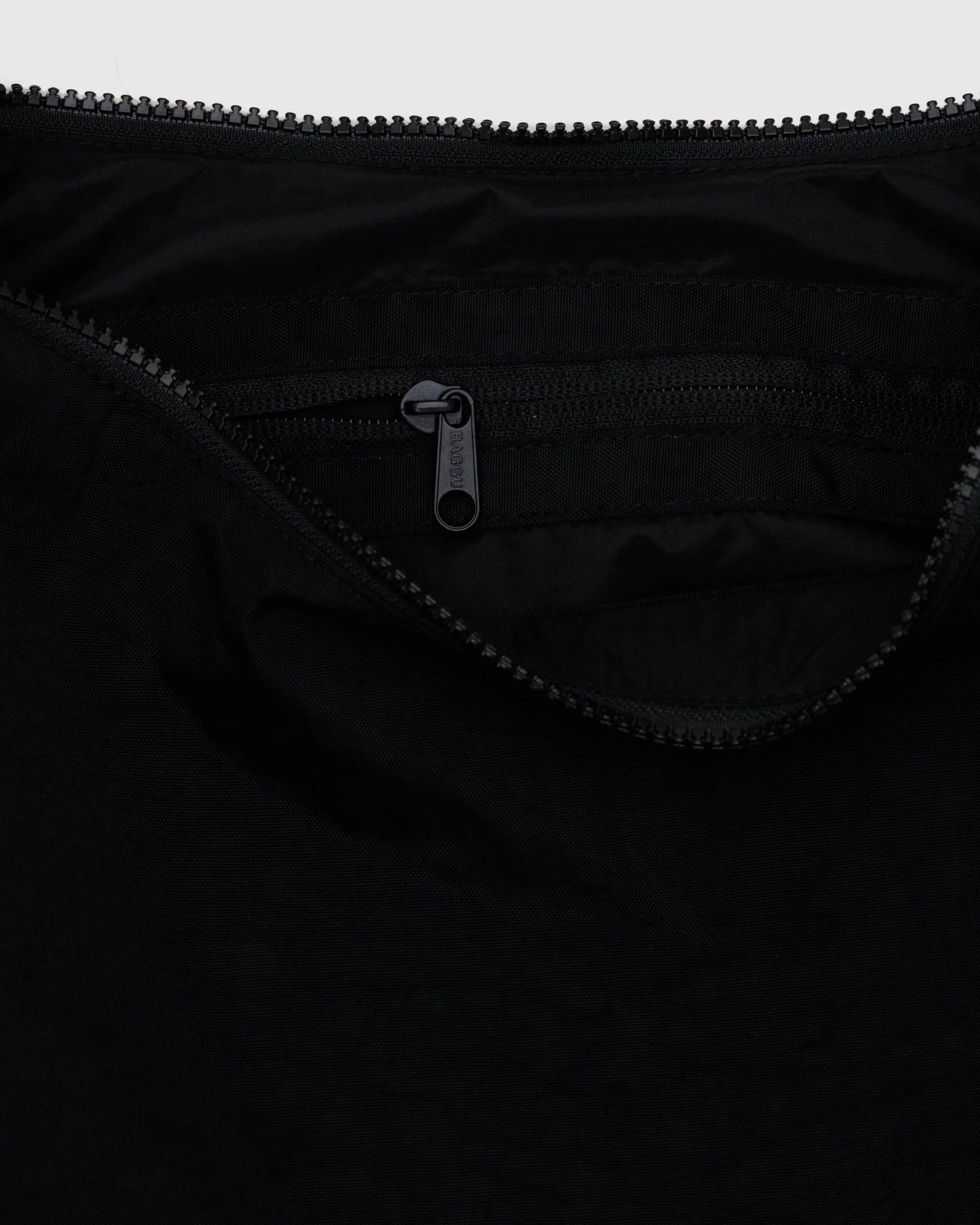Medium Nylon Crescent Bag - Black - Image 4