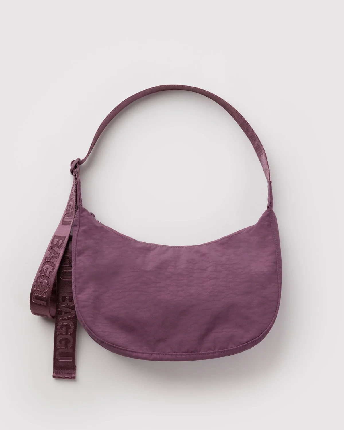 Medium Nylon Crescent Bag - Wild Plum