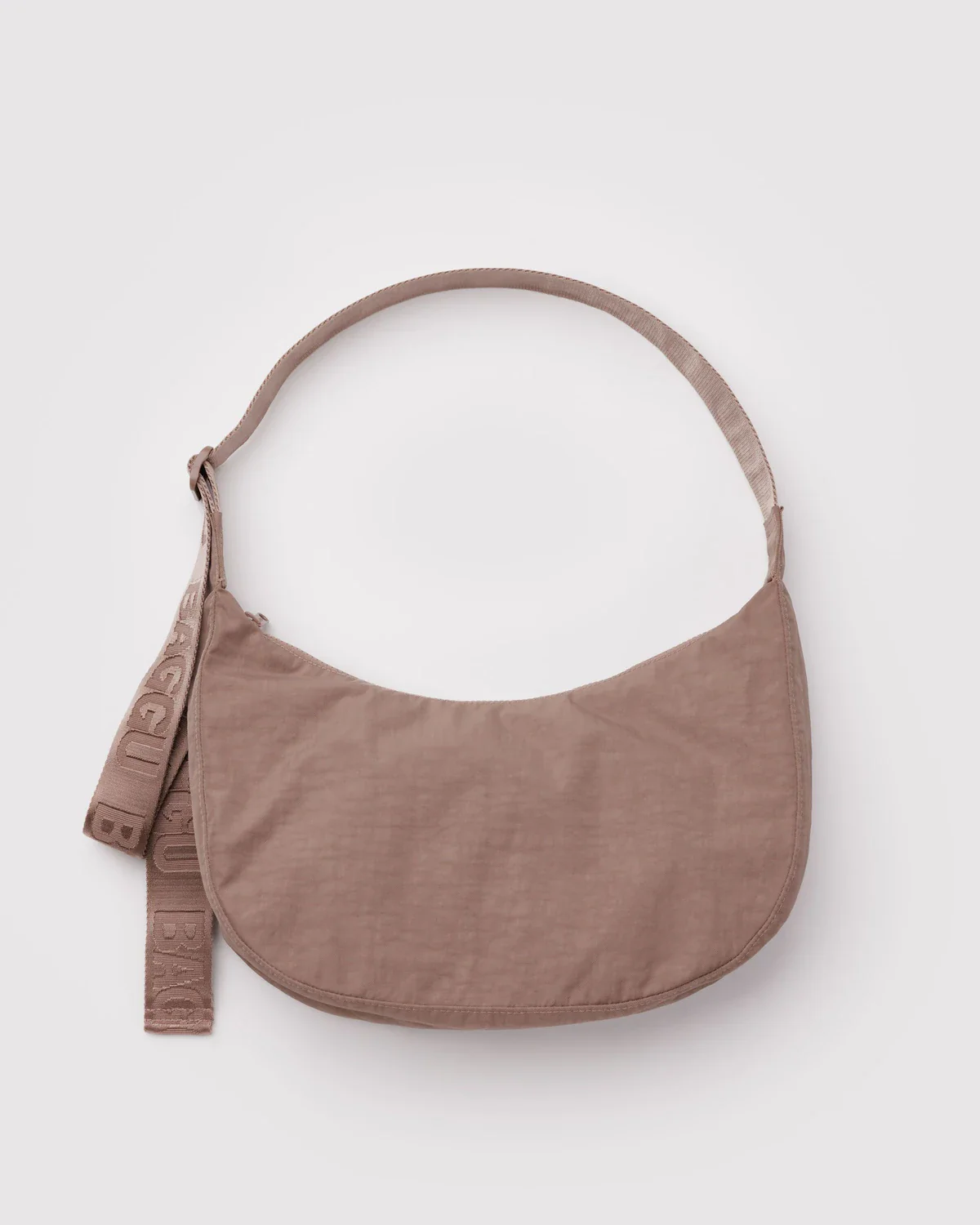 Medium Nylon Crescent Bag - Toasted Almond