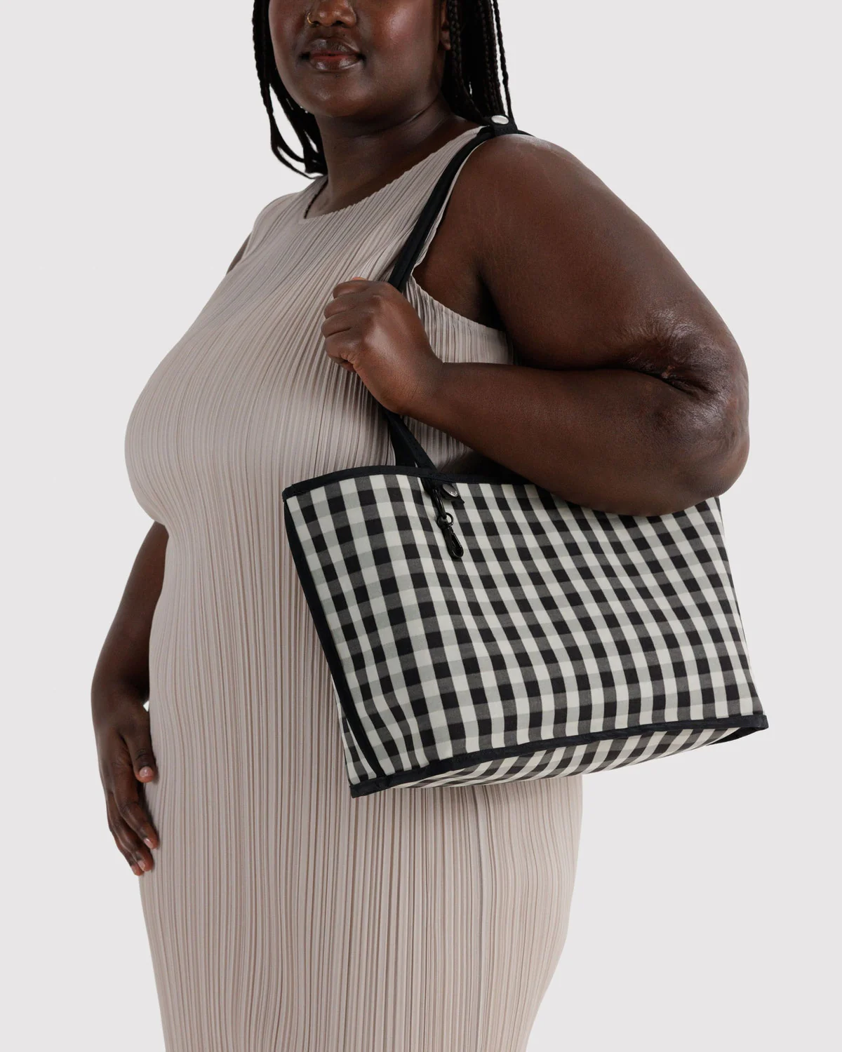 Medium Nylon Reversible Tote - Black Mix - Image 4