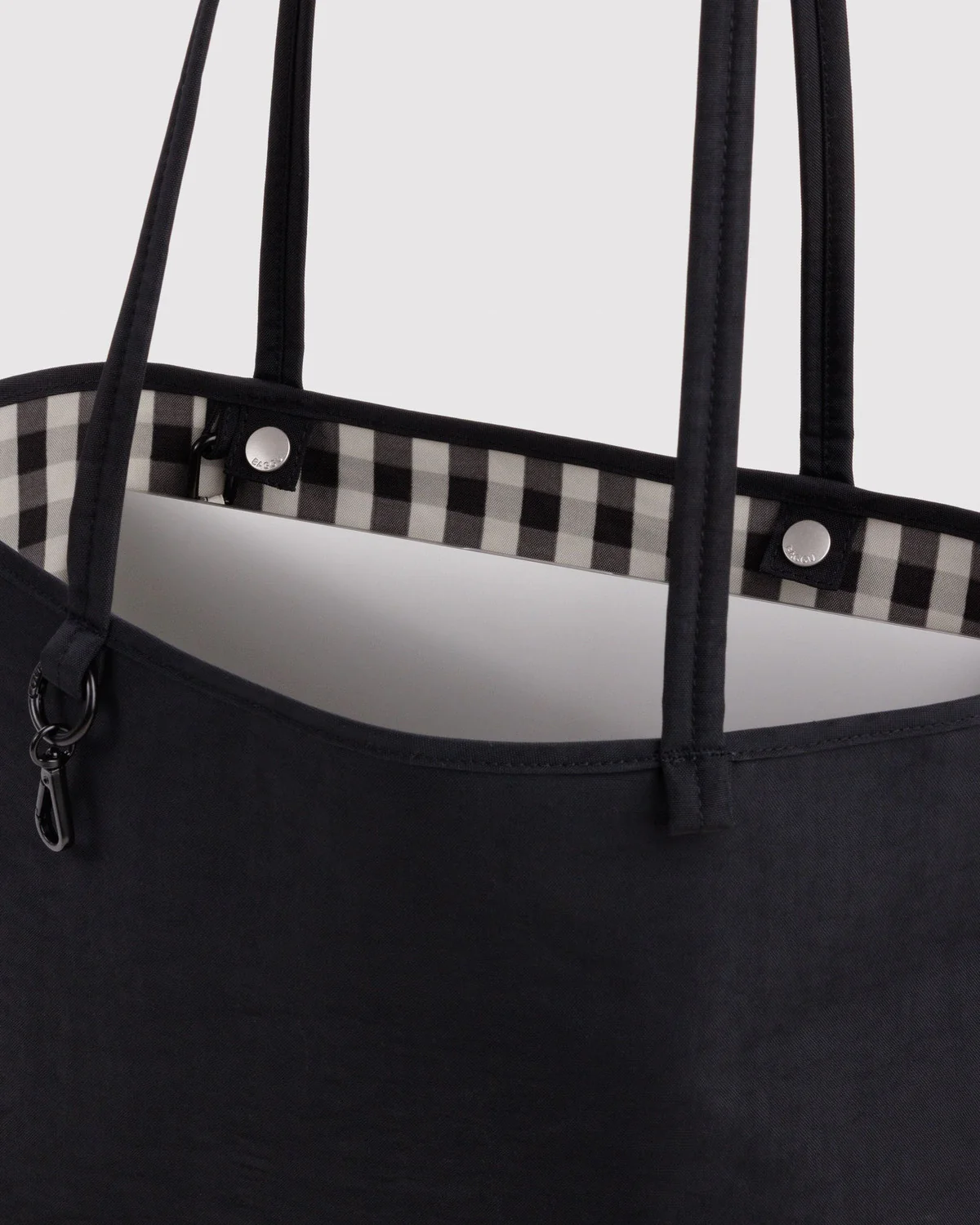 Medium Nylon Reversible Tote - Black Mix - Image 5