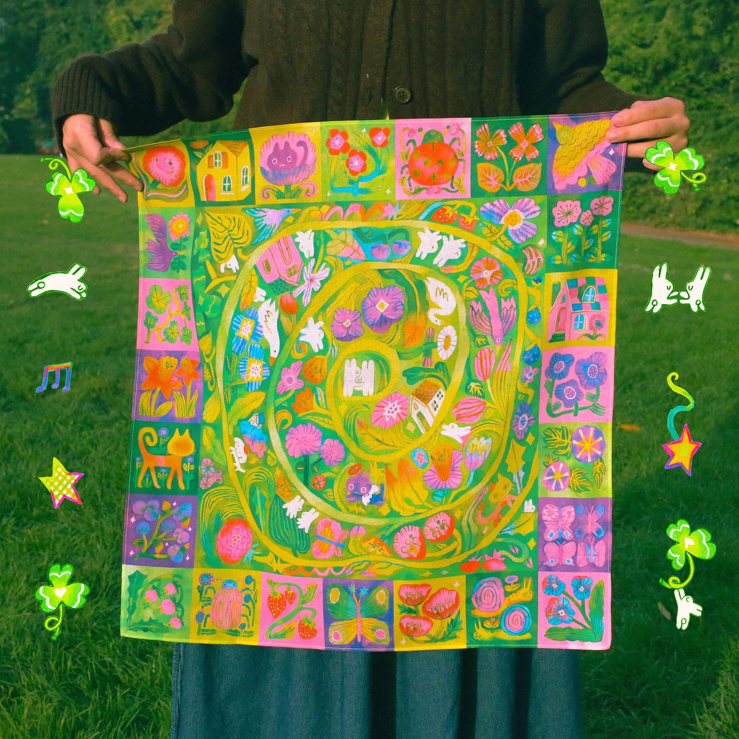 'Meet Me in the Garden' Multi-Use Cloth