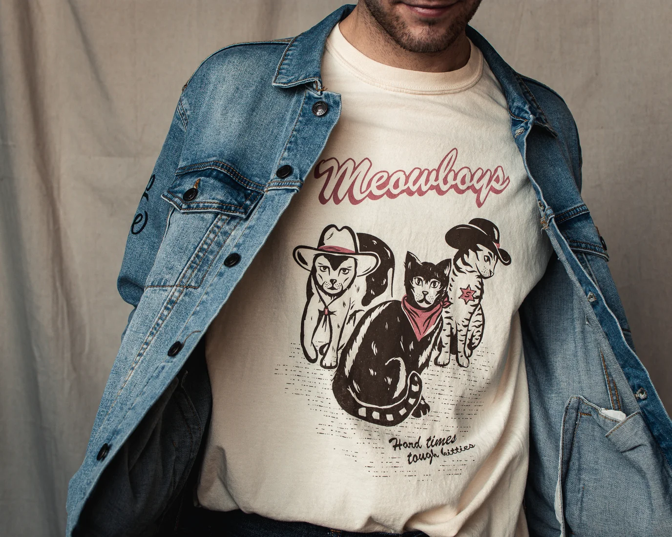 Meowboys Western Tee - Image 2