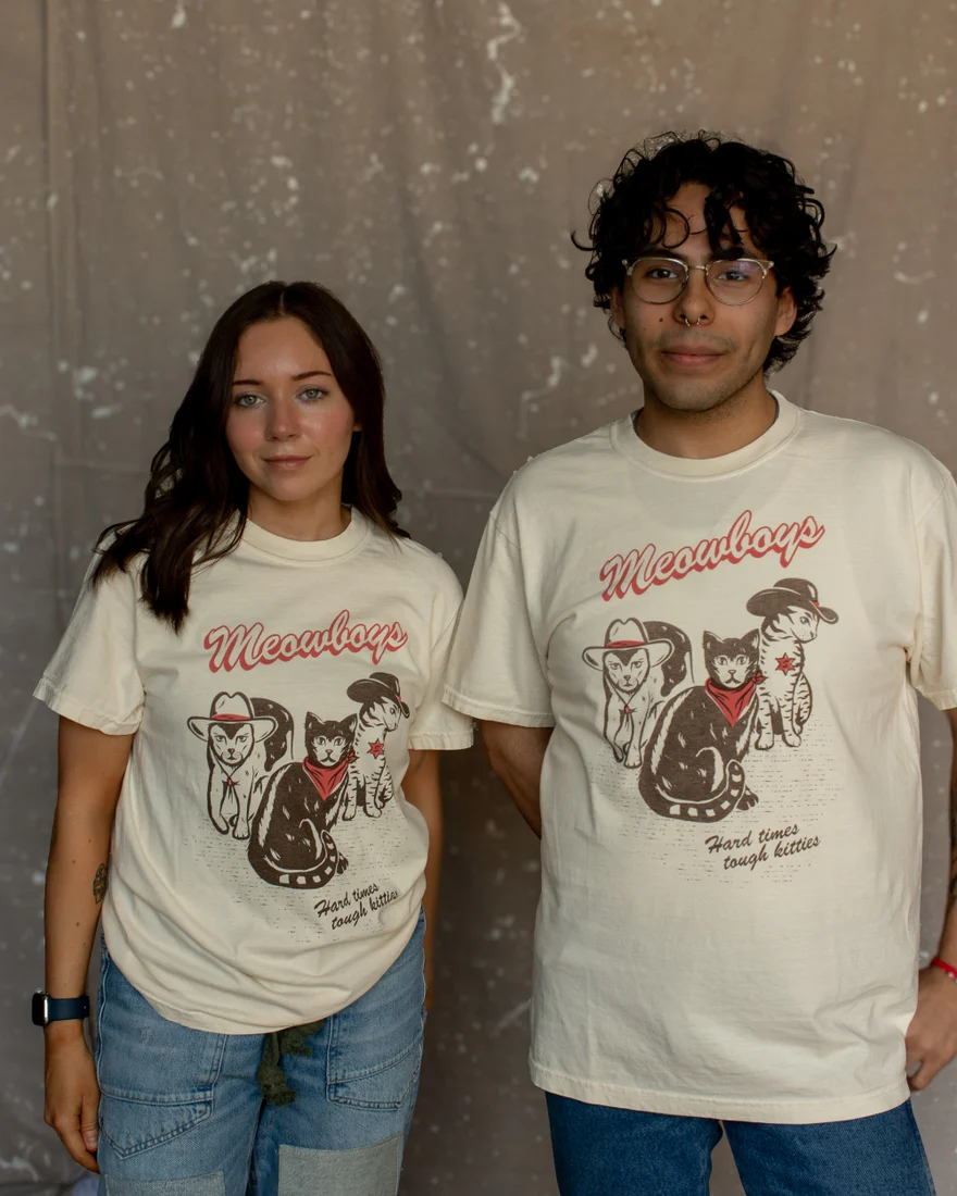 Meowboys Western Tee - Image 3